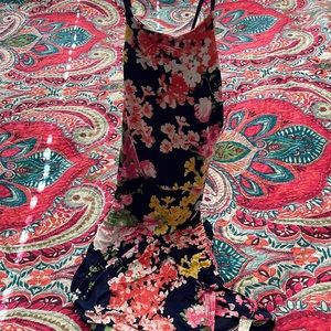 Body fitted dress. Sides have ruffles and back is open. I got this for my cruise